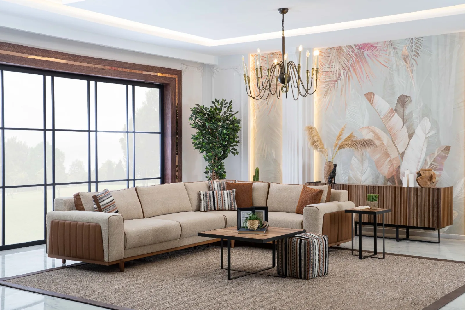 Cassa Corner Sofa Set - 2