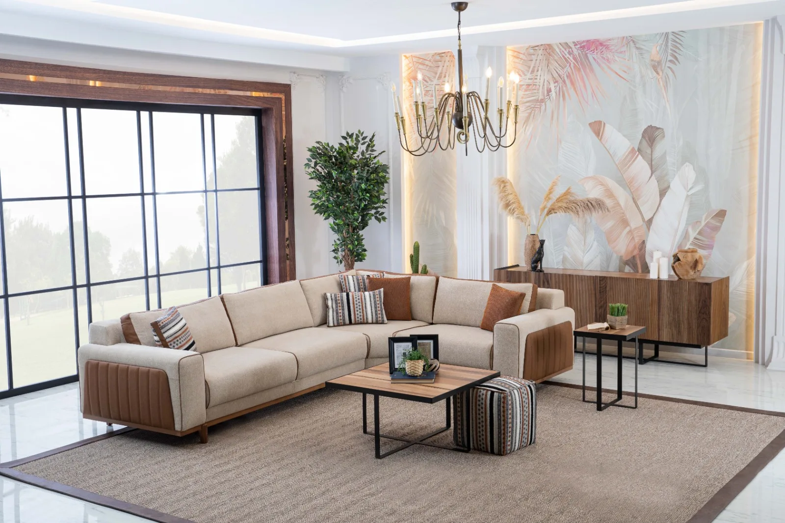 Cassa Corner Sofa Set - 4