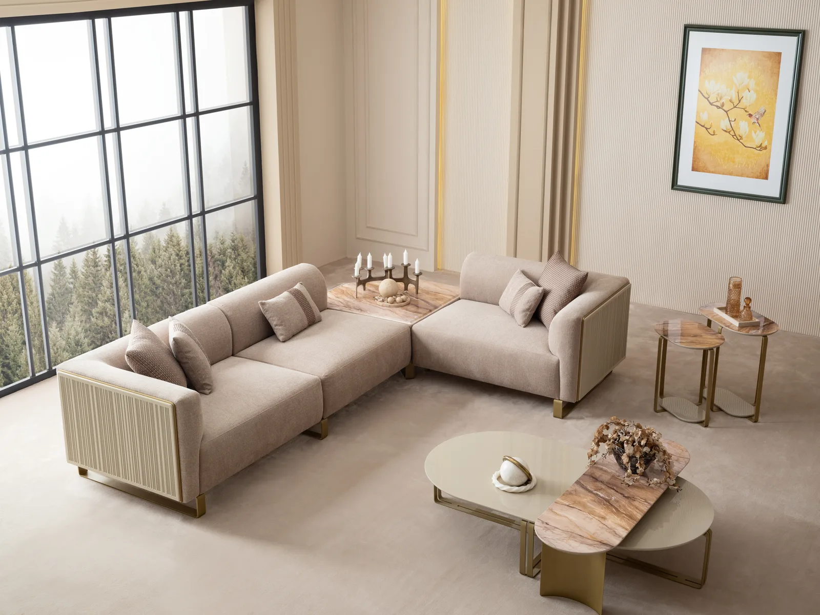Massimo Corner Sofa Set - 1